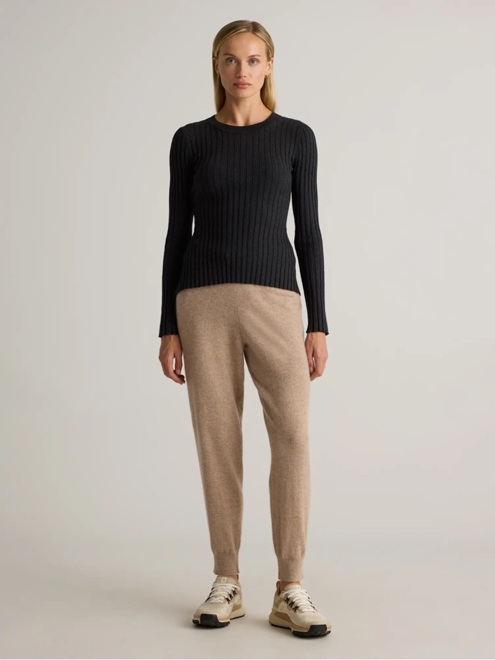 Quince Mongolian Cashmere Sweatpants Oatmeal